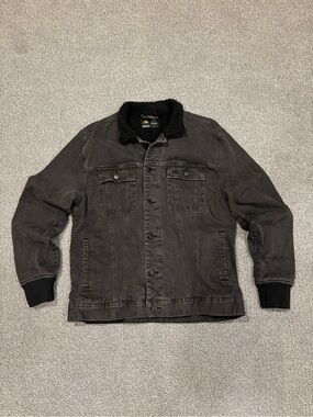 Emerica Sherpa Lined Black Denim Wash Jacket